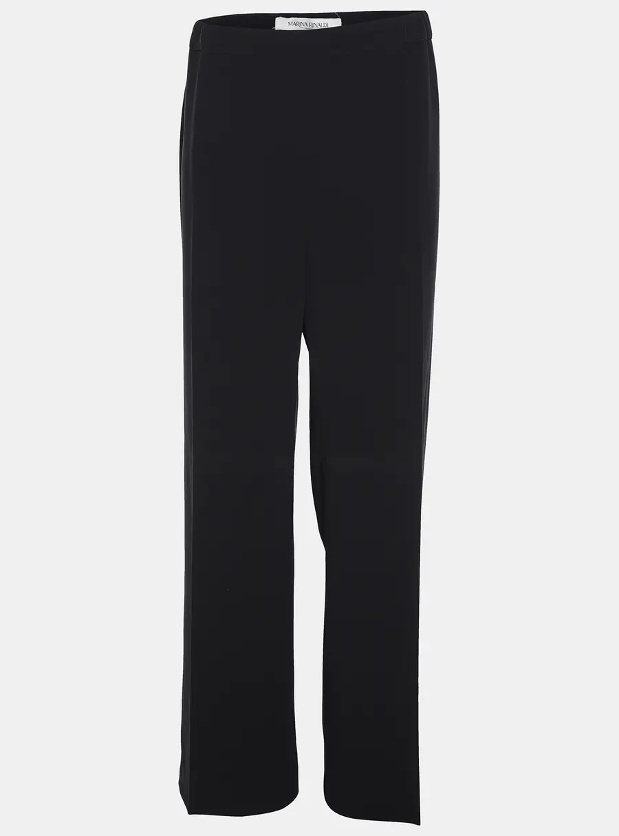 Marina Rinaldi Navy Blue Crepe Trousers L