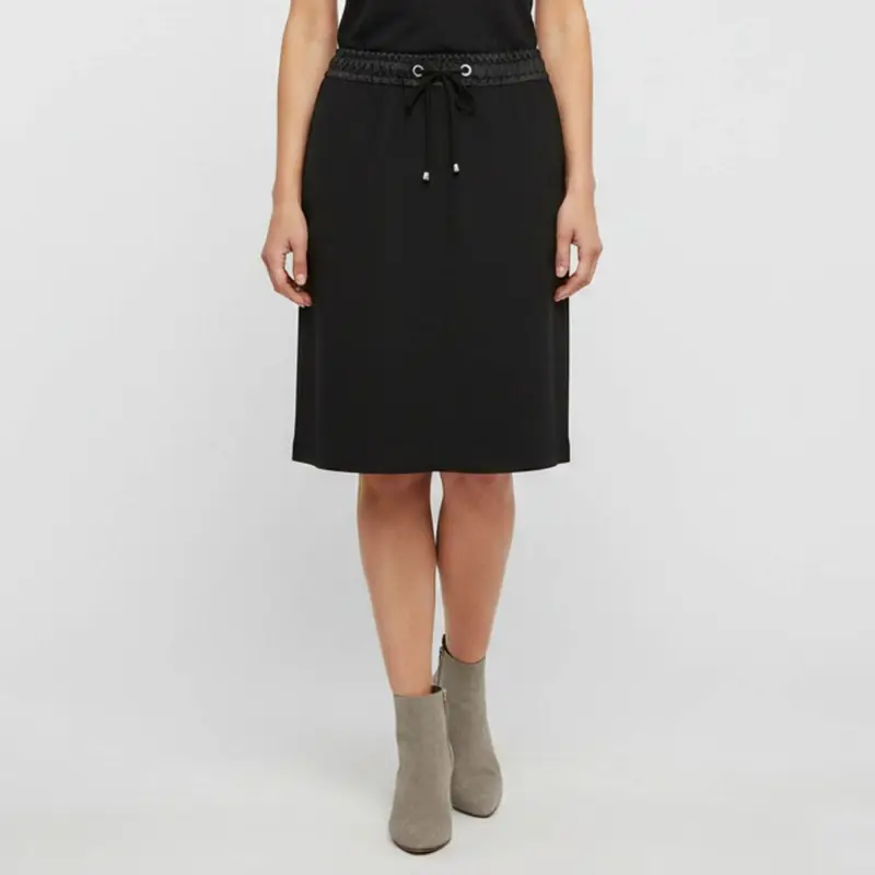 Max&Moi Black Gabardine Zip Up Mini Skirt M