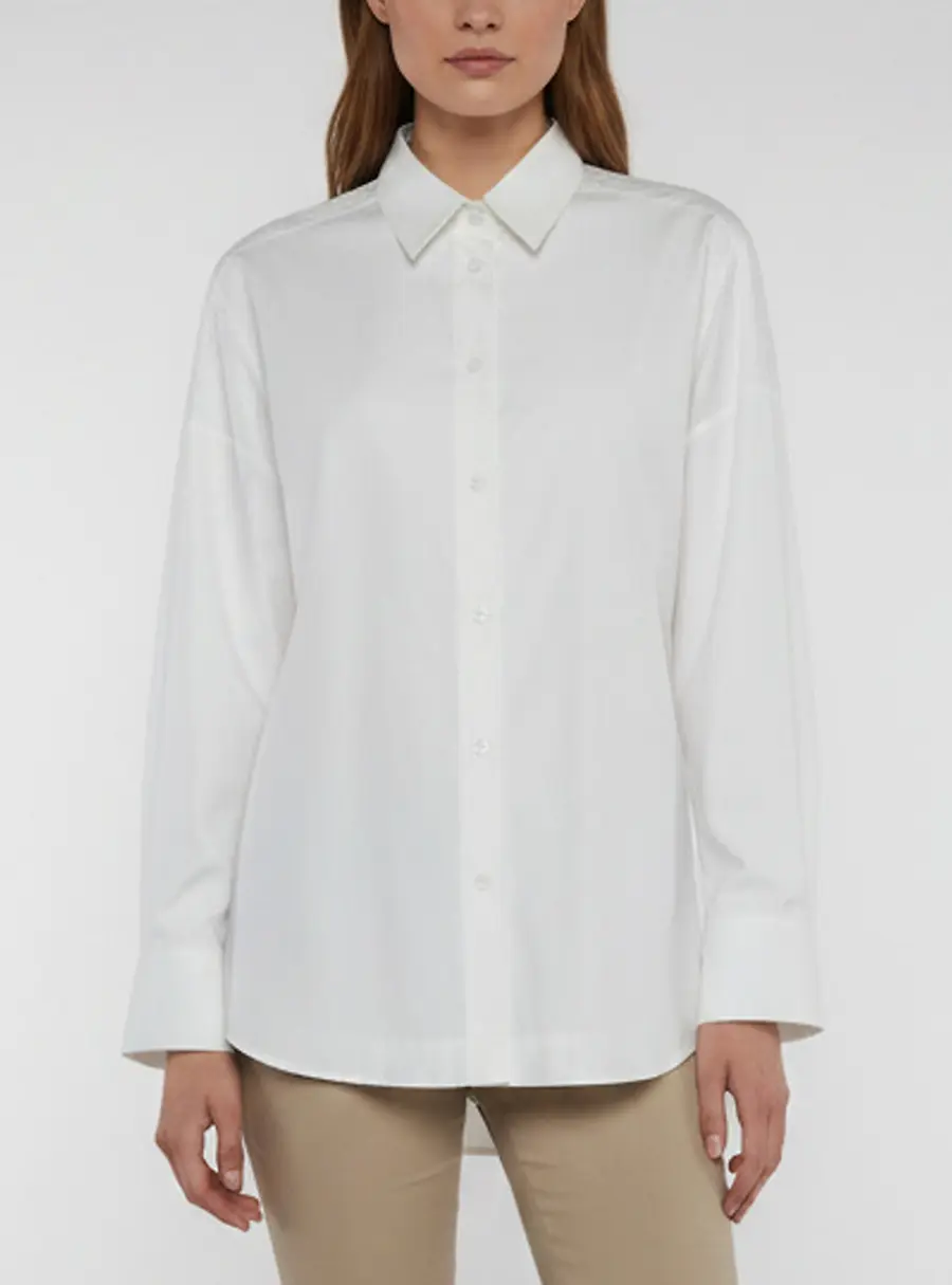 Max Mara Leisure Cotton Blend Rispoli Relaxed Fit Shirt L