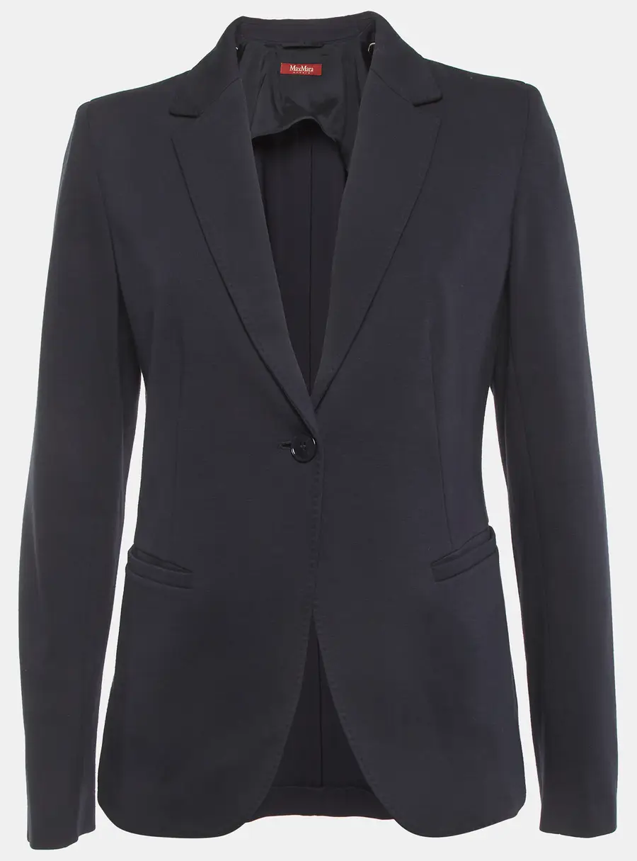 Max Mara Studio Navy Blue Jersey Blazer M
