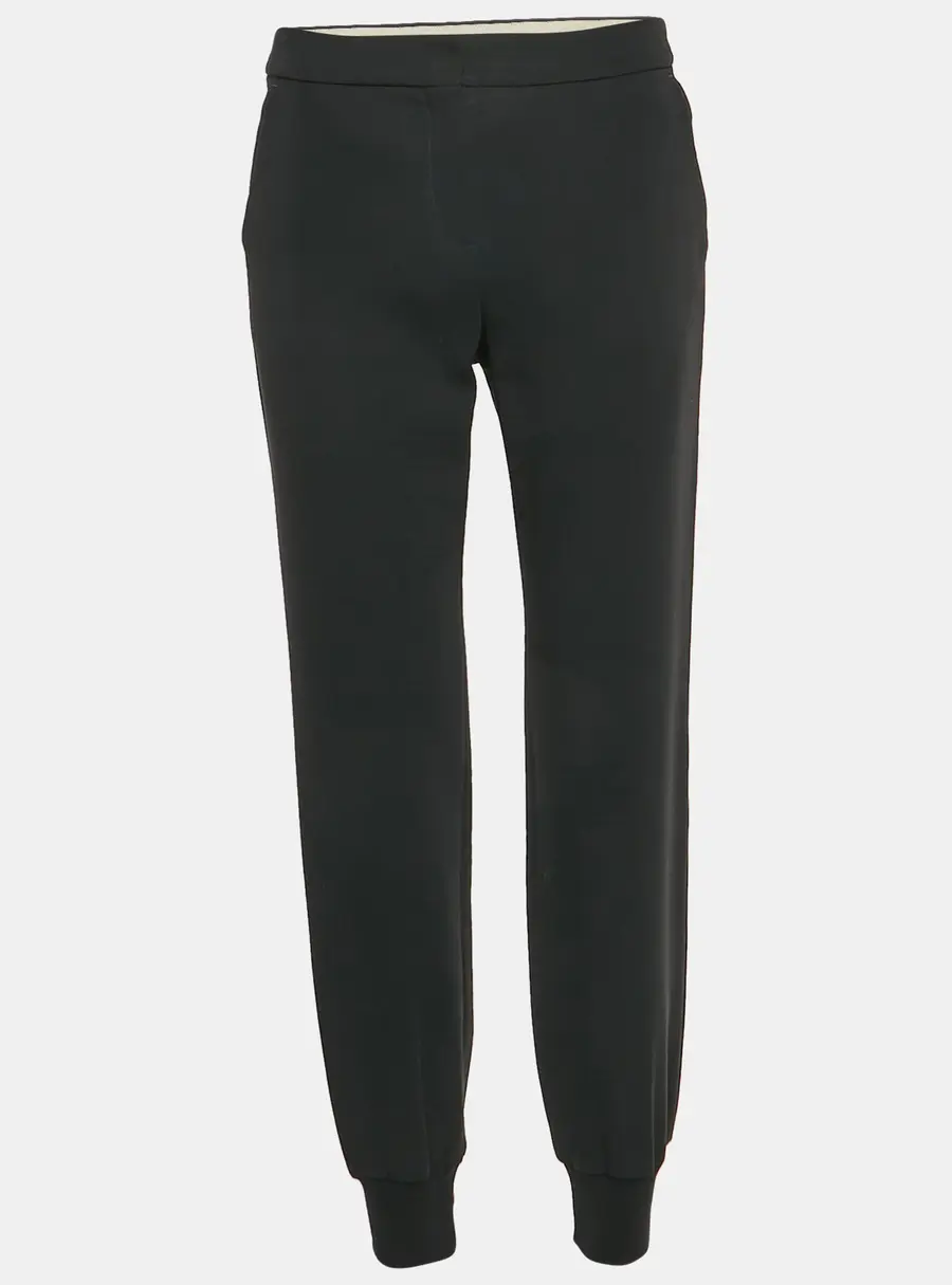 Max Mara Studio Black Crepe Joggers M