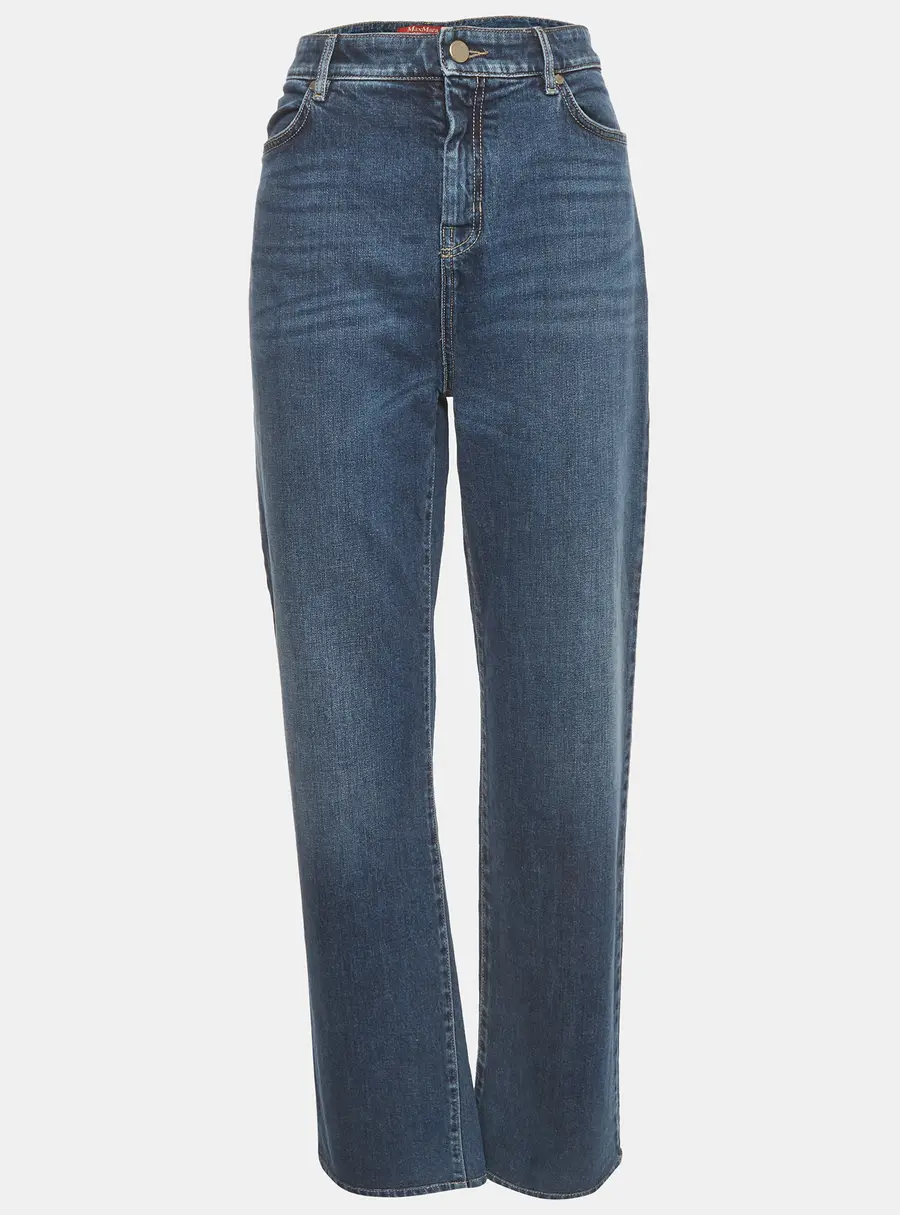 Max Mara Studio Blue Denim Straight Leg Jeans XL/Waist 32"