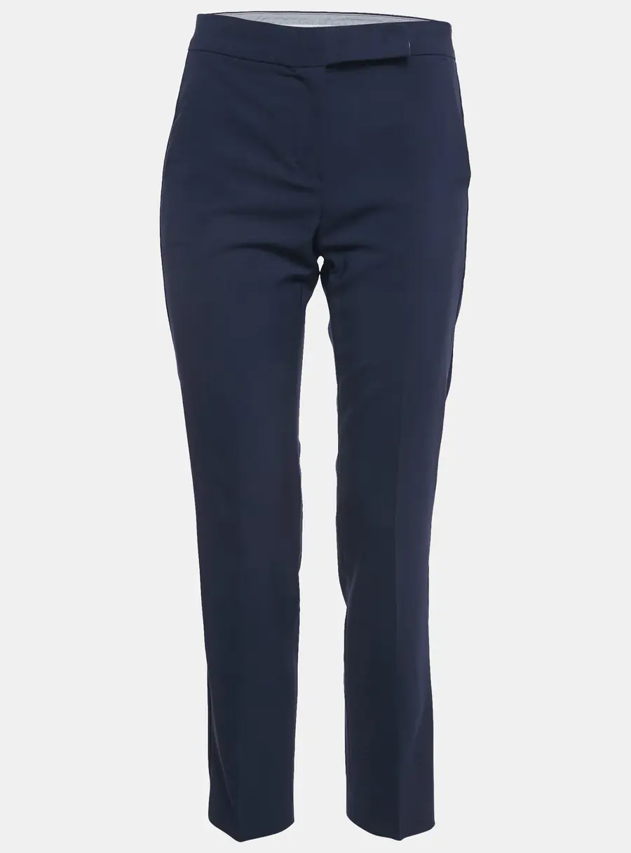 Max Mara Navy Blue Wool Tailored Pants S