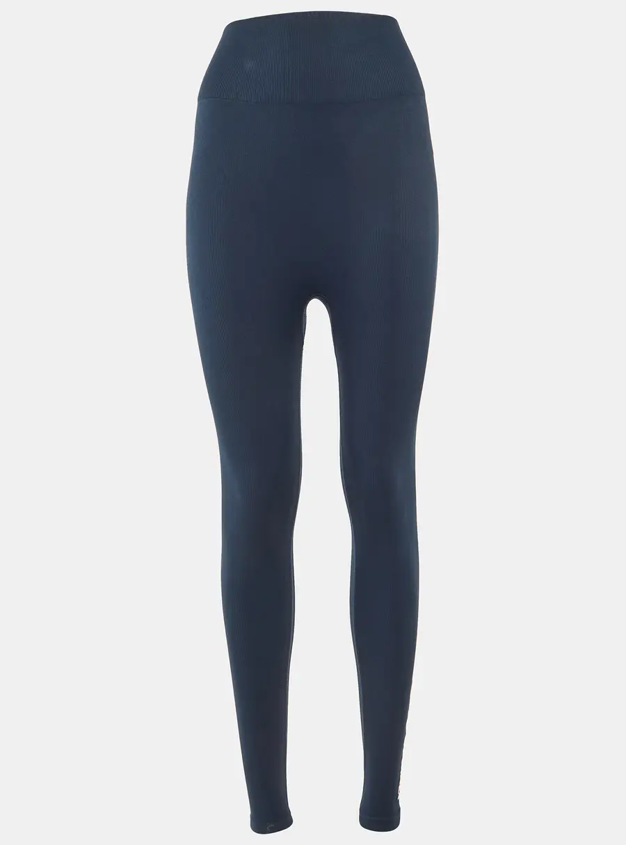 Max Mara Leisure Blue Logo Jersey Leggings S