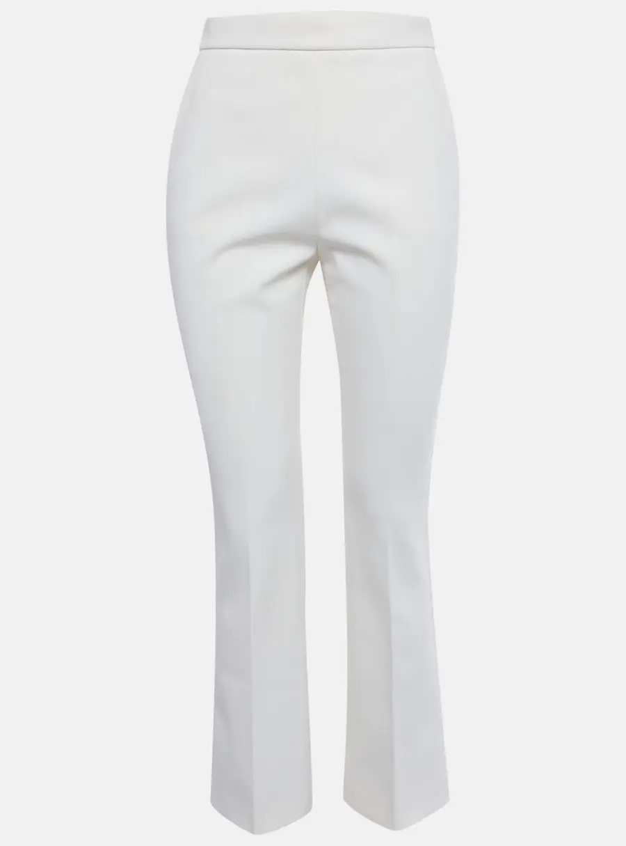 Max Mara Cream Crepe Formal Trousers S