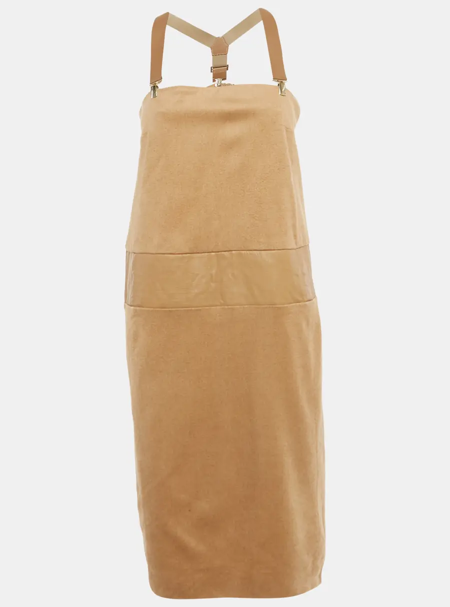 Max Mara Light Brown Camel Hair Short Dress L