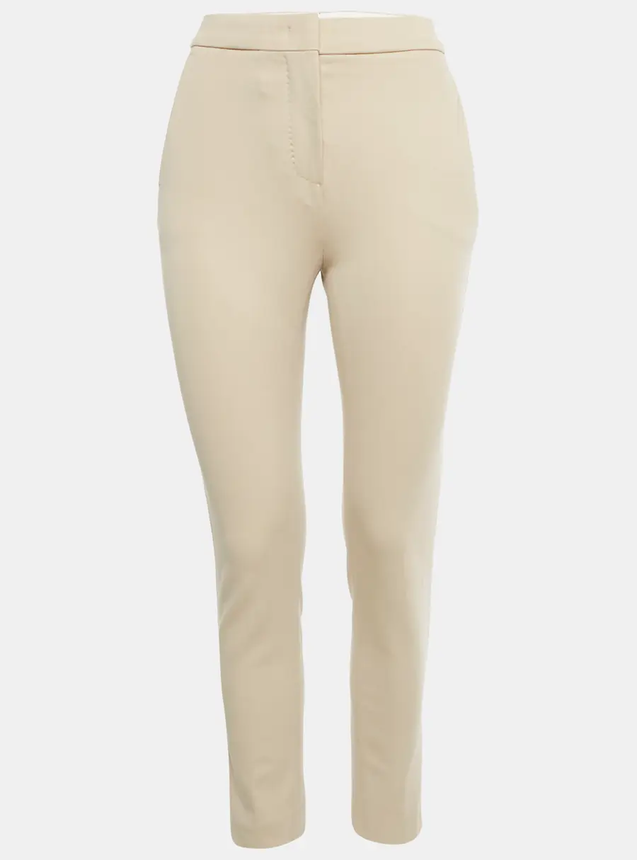 Max Mara Beige Crepe Formal Trousers S