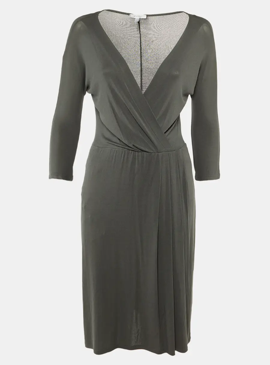 Max Mara Grey Jersey Midi Dress M