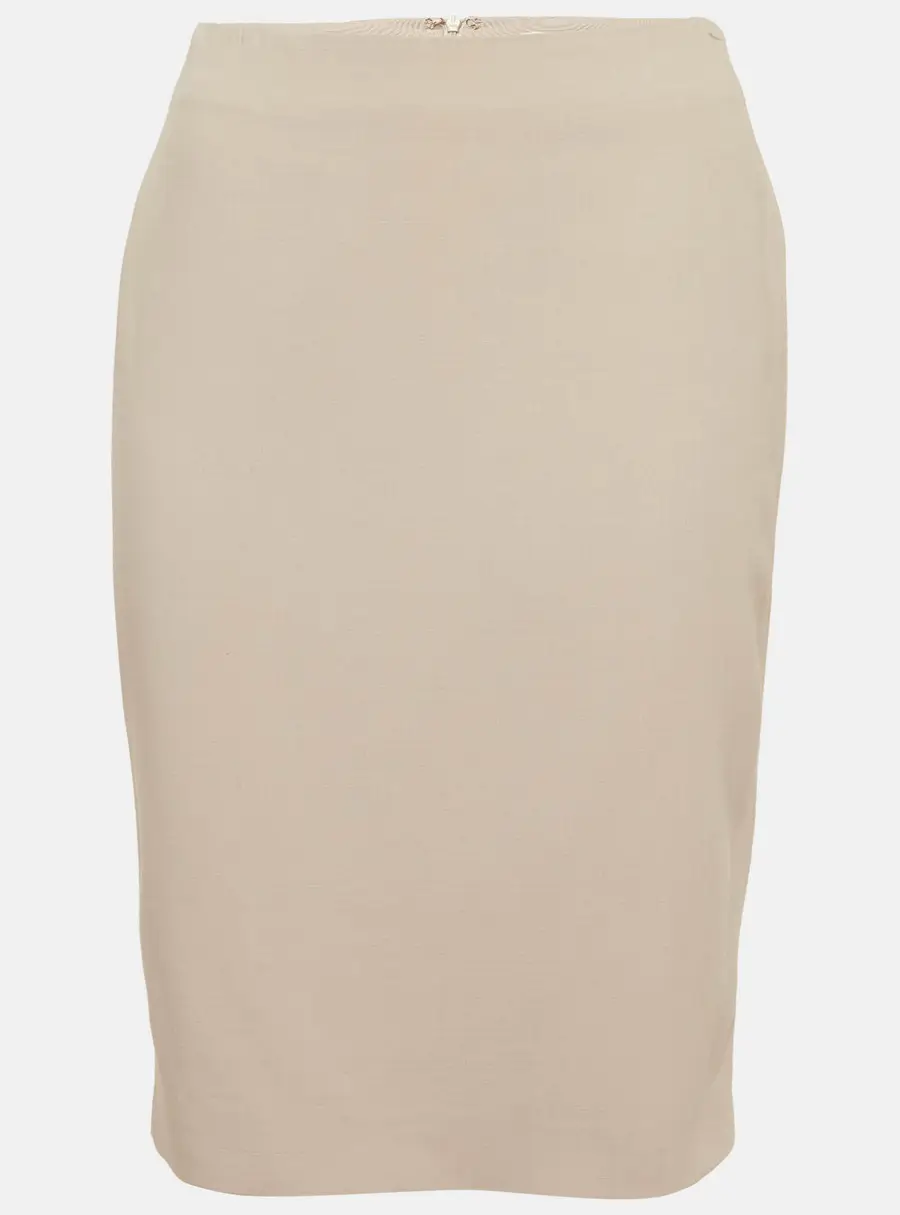 Max Mara Grey Wool Pencil Skirt S