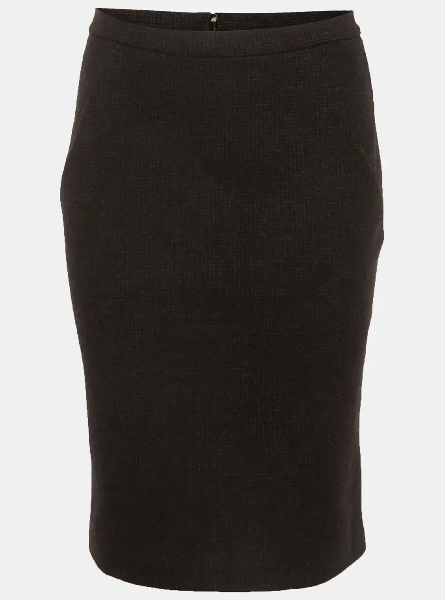 Max Mara Black Wool Blend Pencil Skirt S
