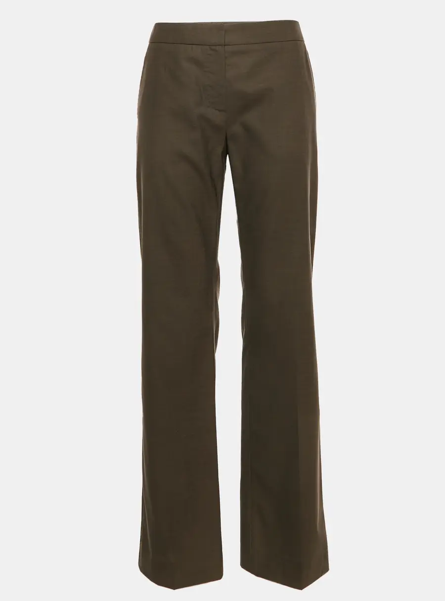 Max Mara Brown Wool Blend Formal Trousers S