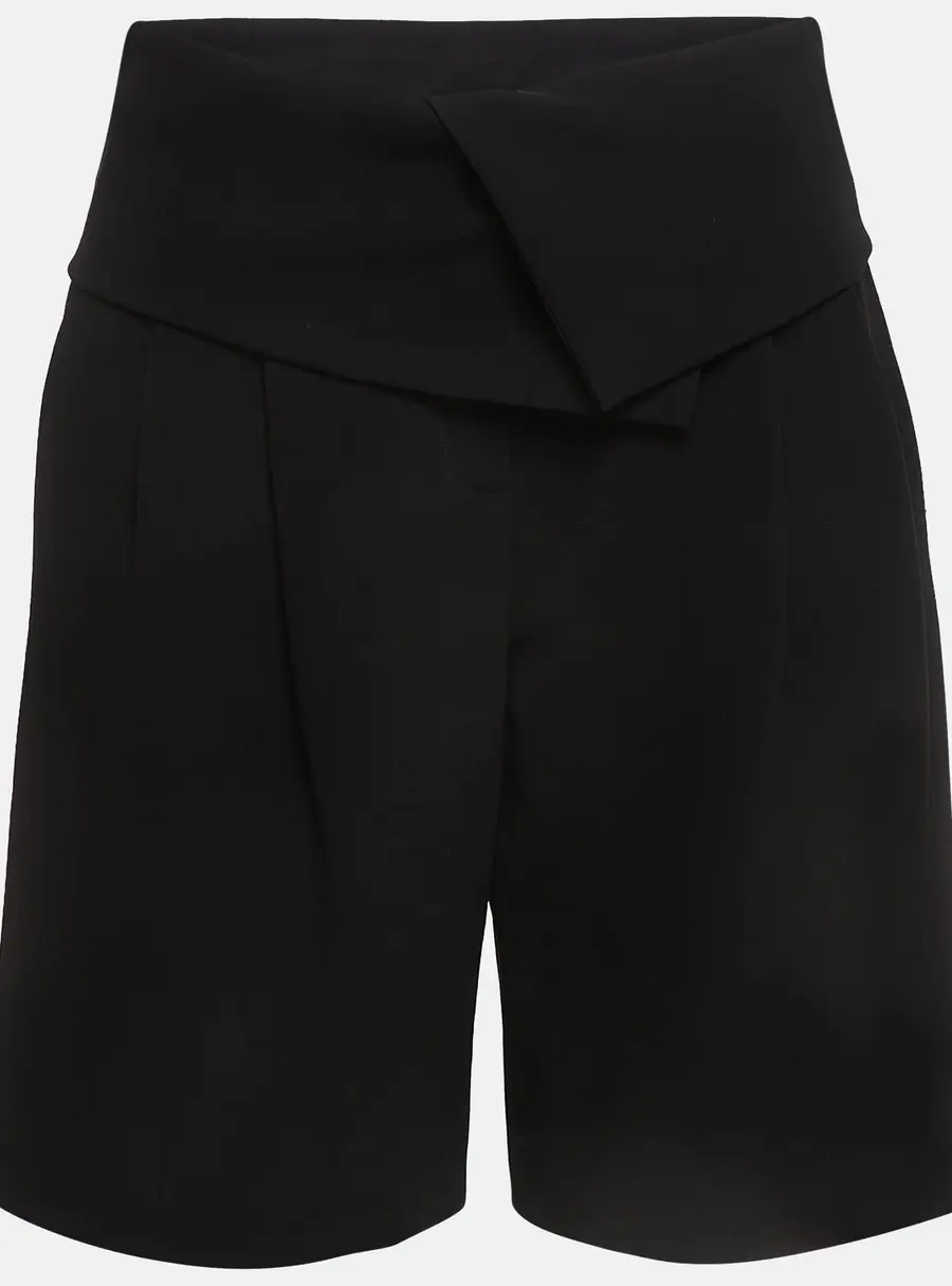 Max Mara Black Crepe High Waist Shorts M
