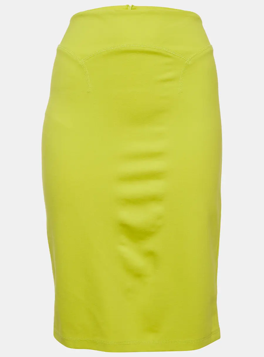 McQ by Alexander McQueen Neon Green Jersey Mini Skirt XL