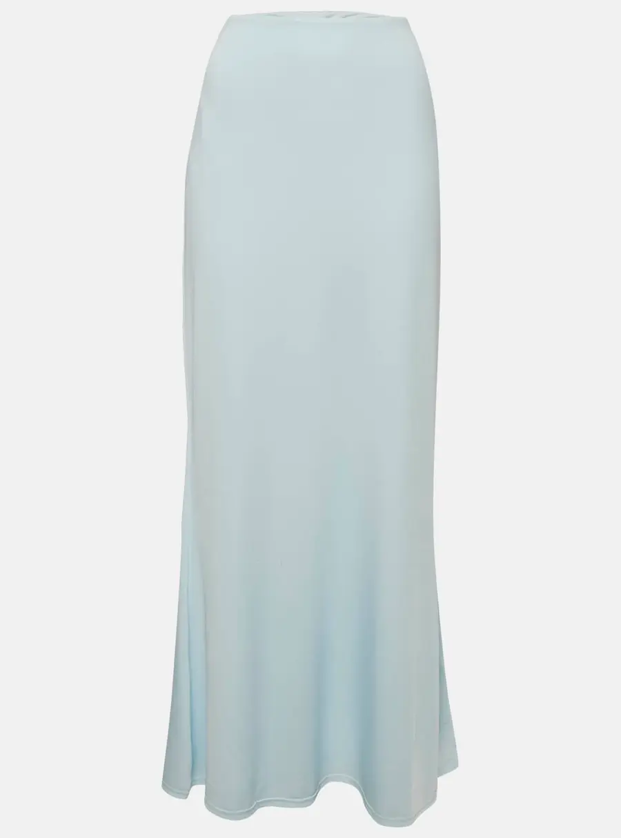 Meshki Blue Jersey Maxi Skirt XL