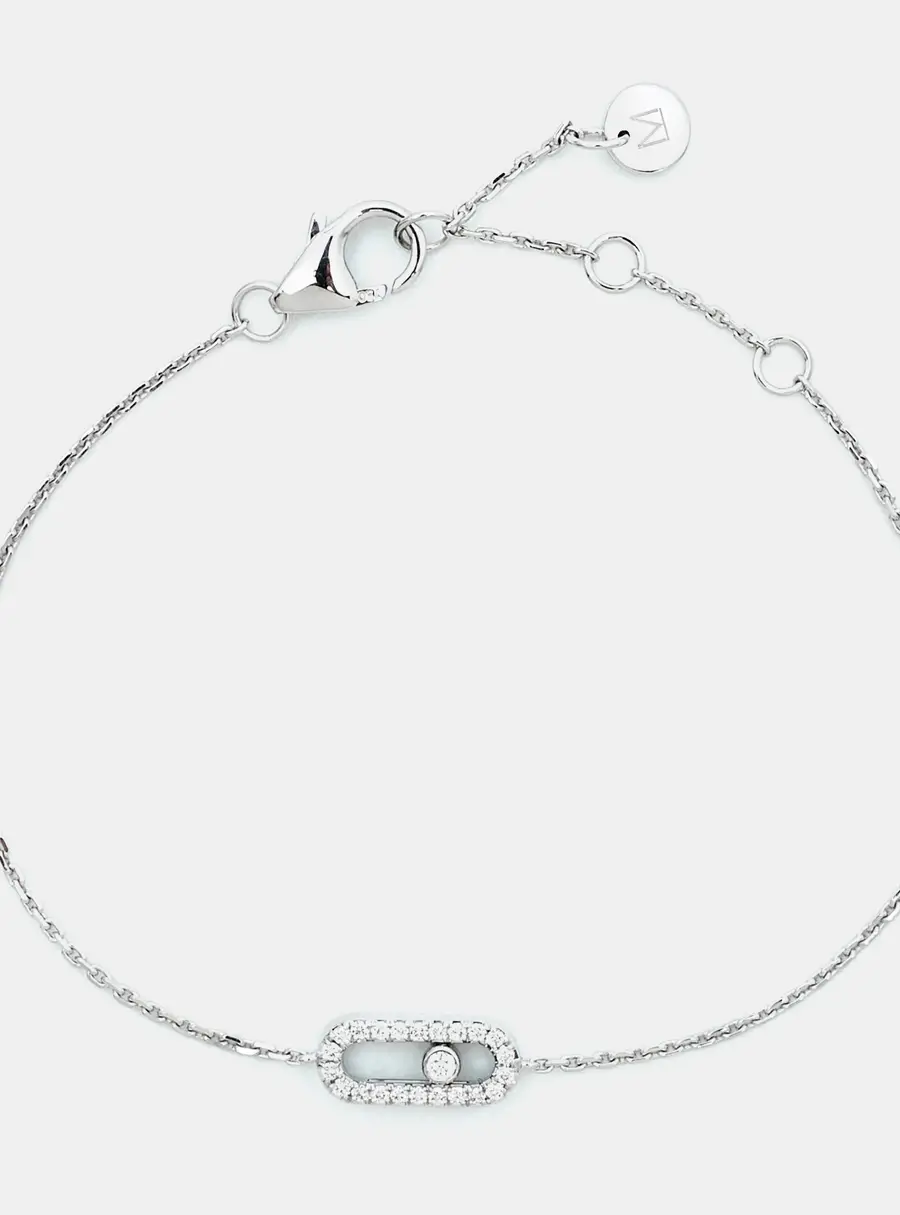 Messika Diamond Pave 18k White Gold Children Bracelet