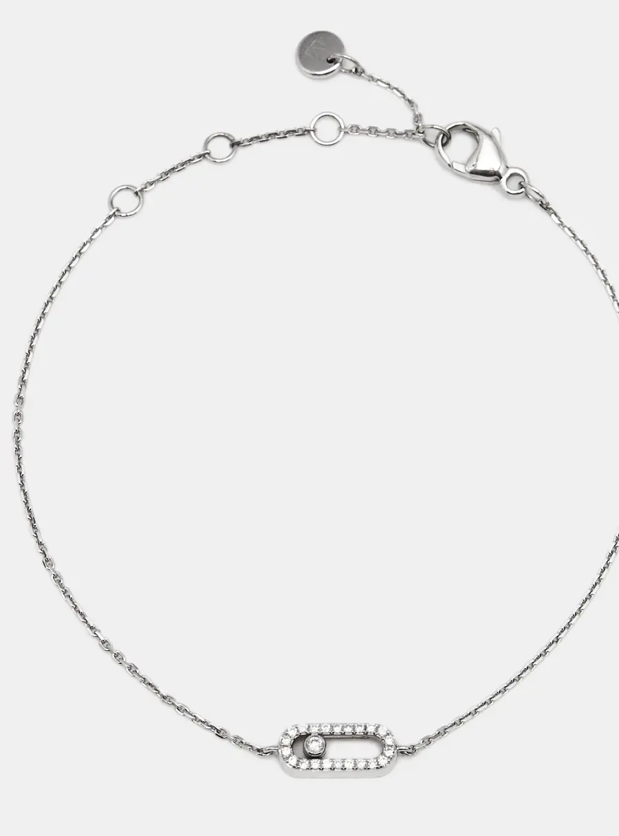 Messika Move Uno Diamond 18k White Gold Bracelet