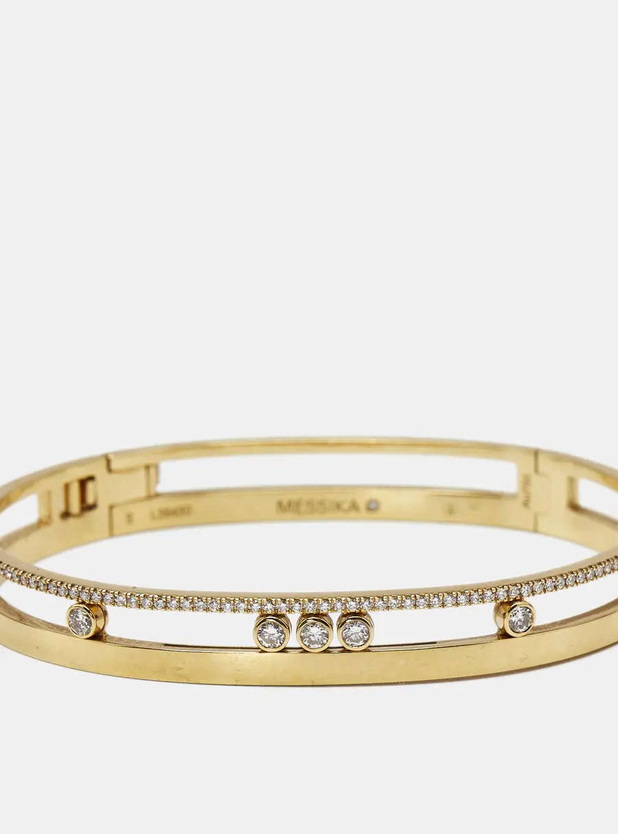 Messika Move Romane Diamond 18k Yellow Gold Bracelets S