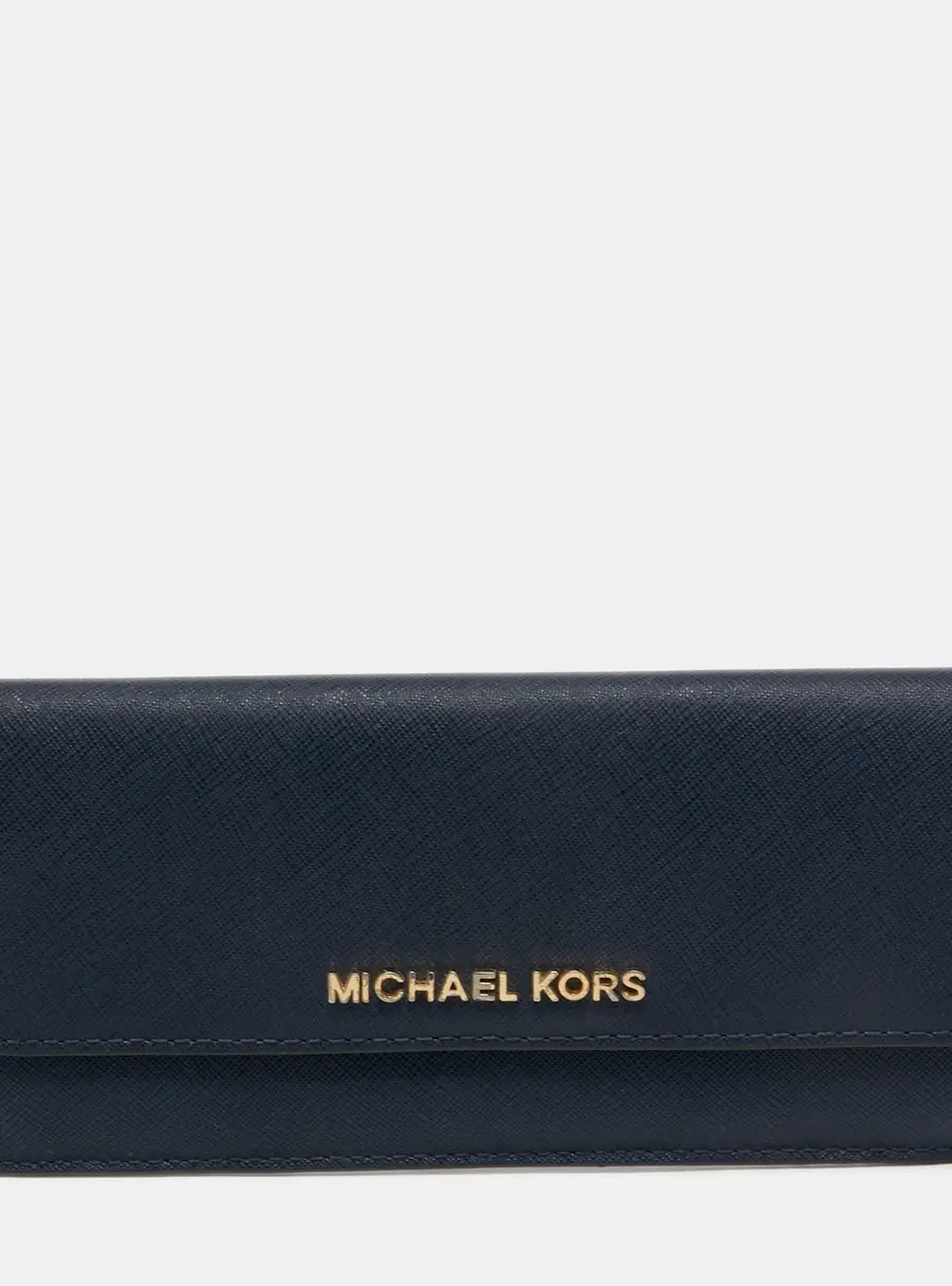 Michael Kors Jet Set Travel Blue Leather and Leather Wallets