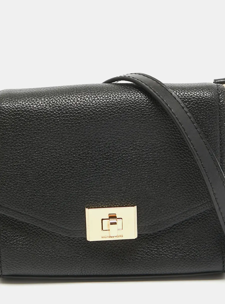 Michael Kors Cassie Black Leather Crossbody Bags