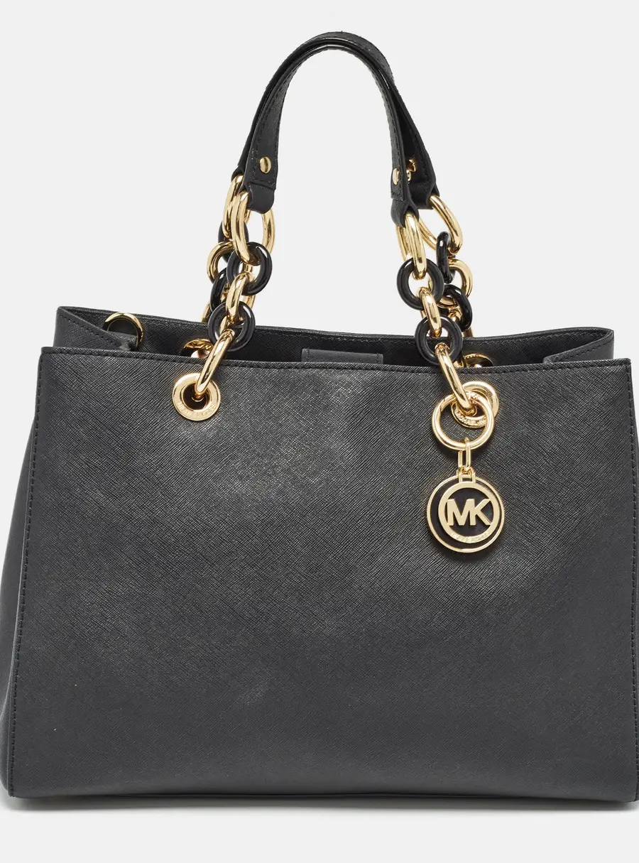 MICHAEL Michael Kors Black Saffiano Leather Tote Bag