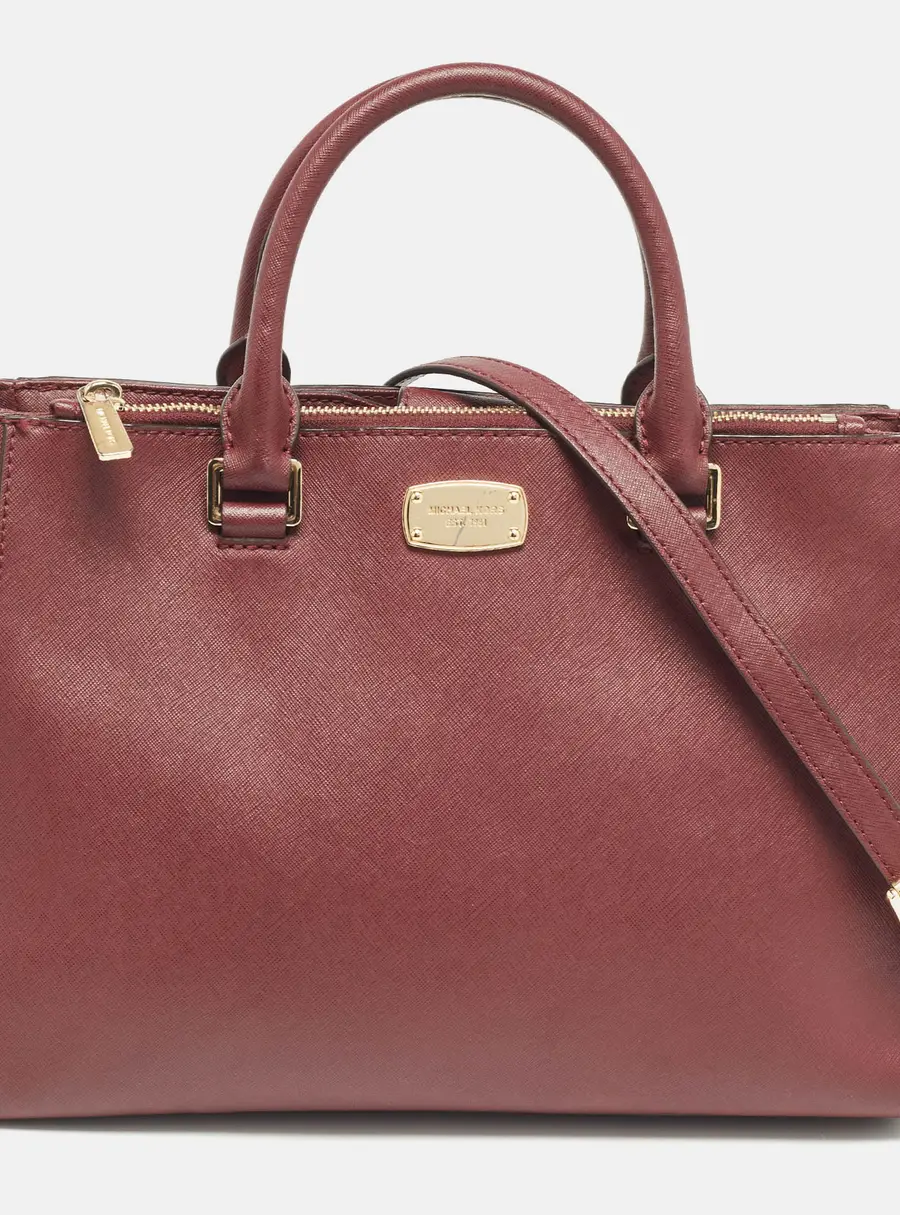 Michael Kors Kellen Burgundy Leather Tote Bag