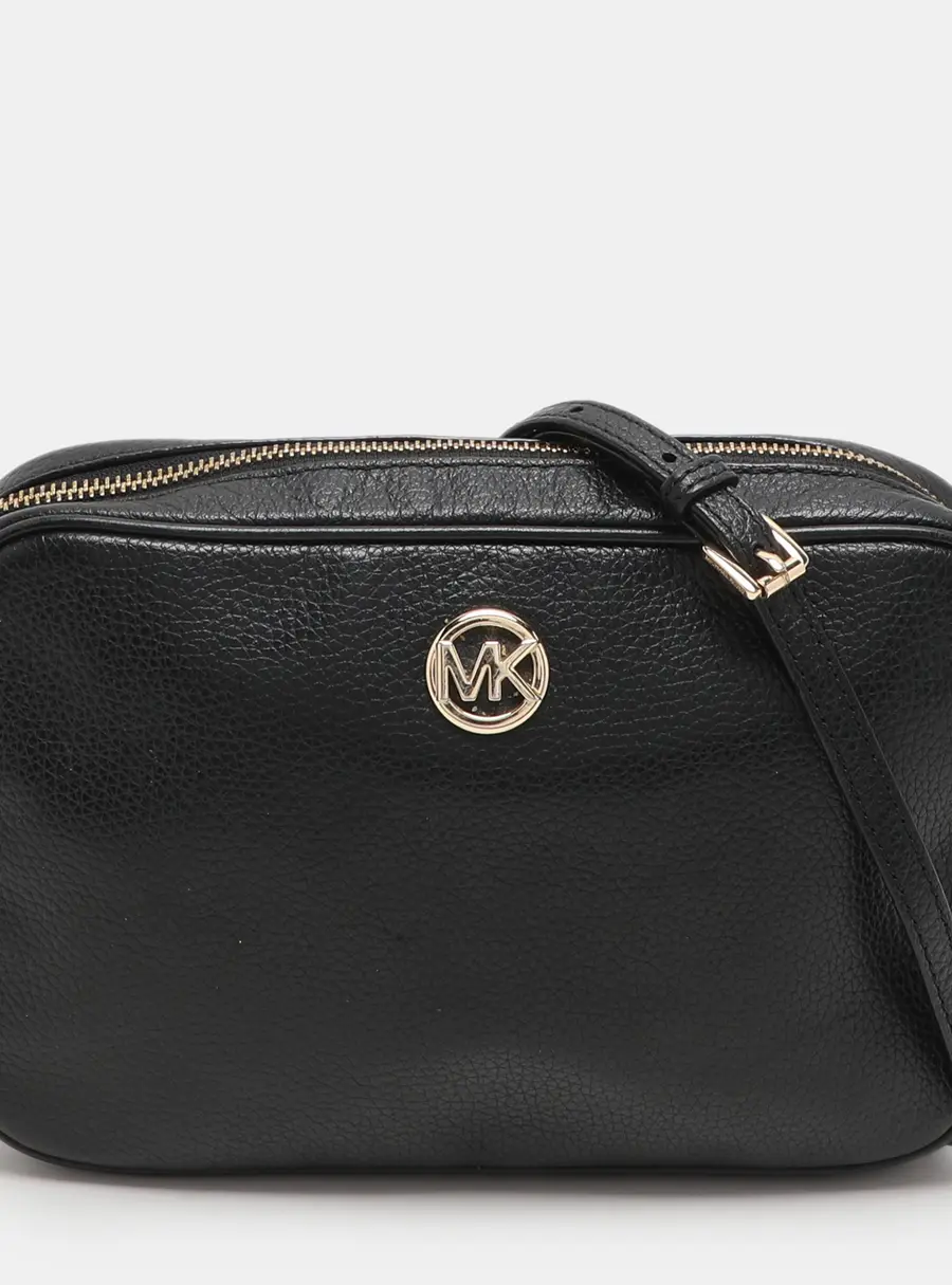 Michael Kors Black Leather Crossbody Bags