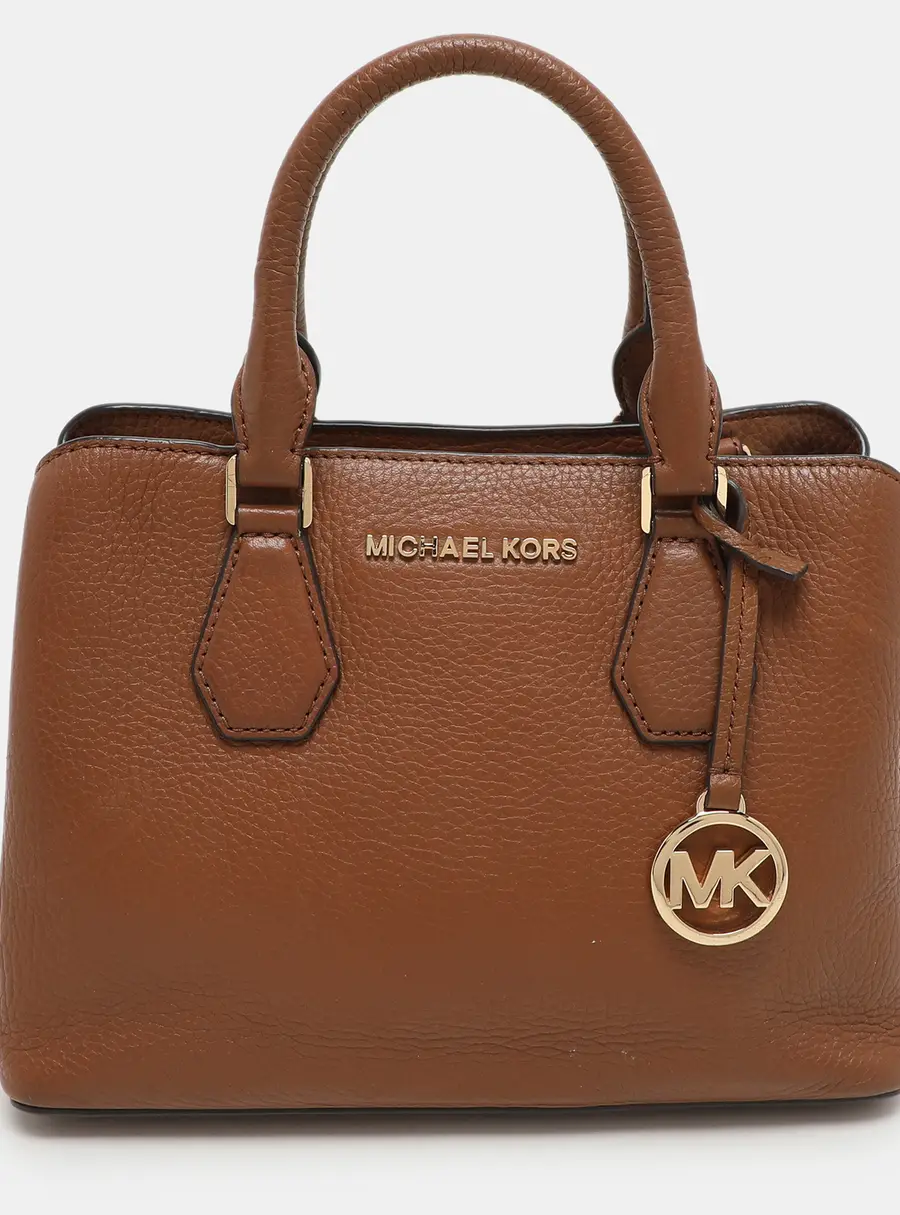 Michael Kors Camille Brown Leather Satchel
