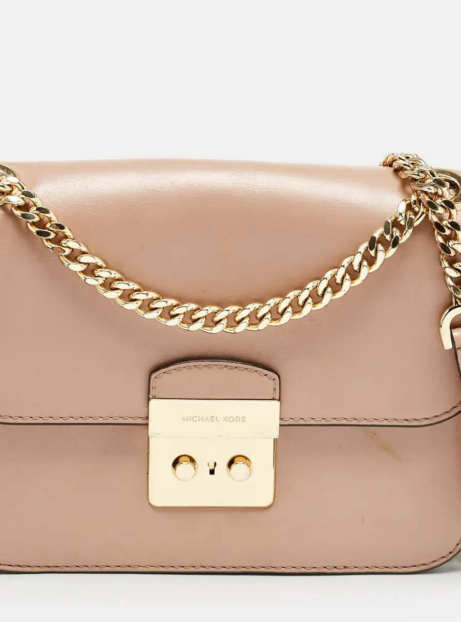Michael Kors Old Rose Leather Brandi Shoulder Bag