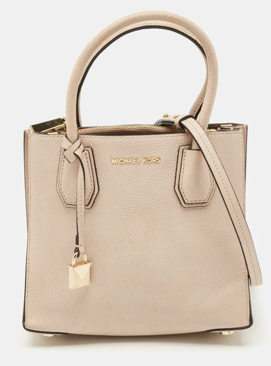 Michael Kors Mercer Medium Pink Leather Tote Bag