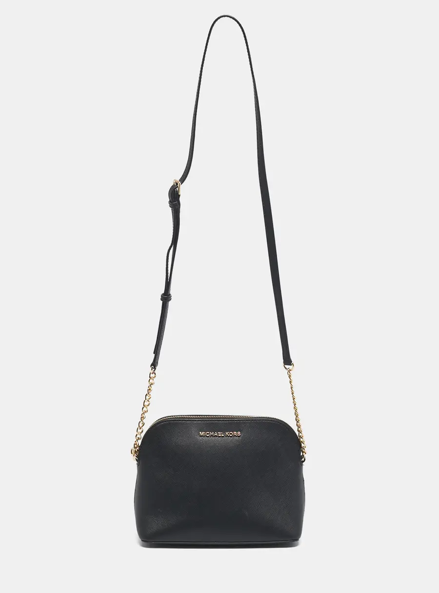 Michael Kors Cindy Black Leather Crossbody Bags