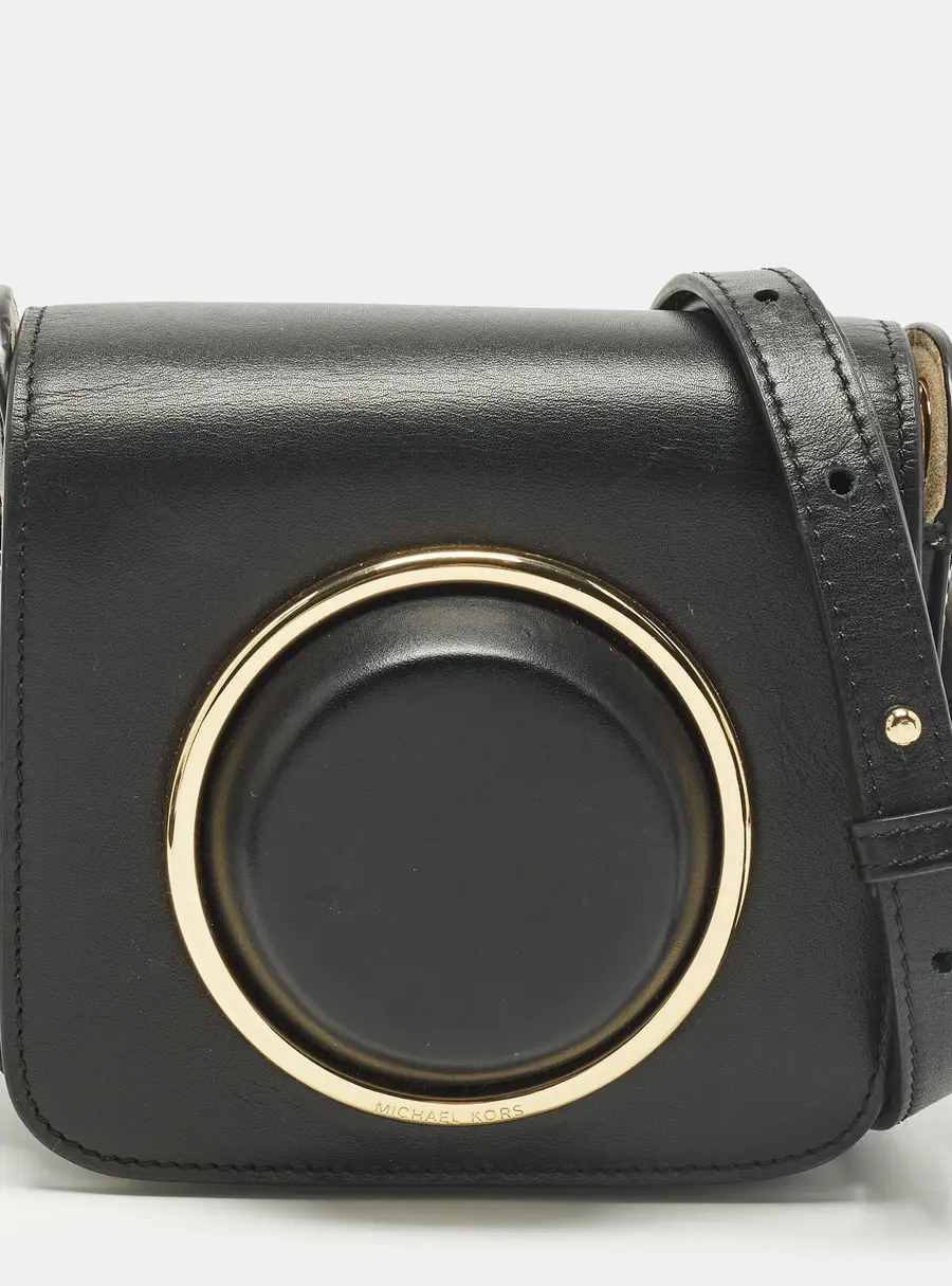 Michael Kors Scout Black Leather Camera Bag