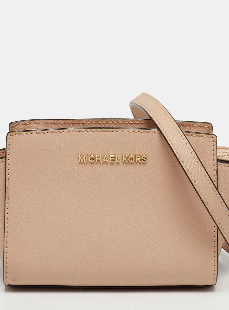 Michael Kors Selma Mini Blush Pink Saffiano Leather Crossbody Bag