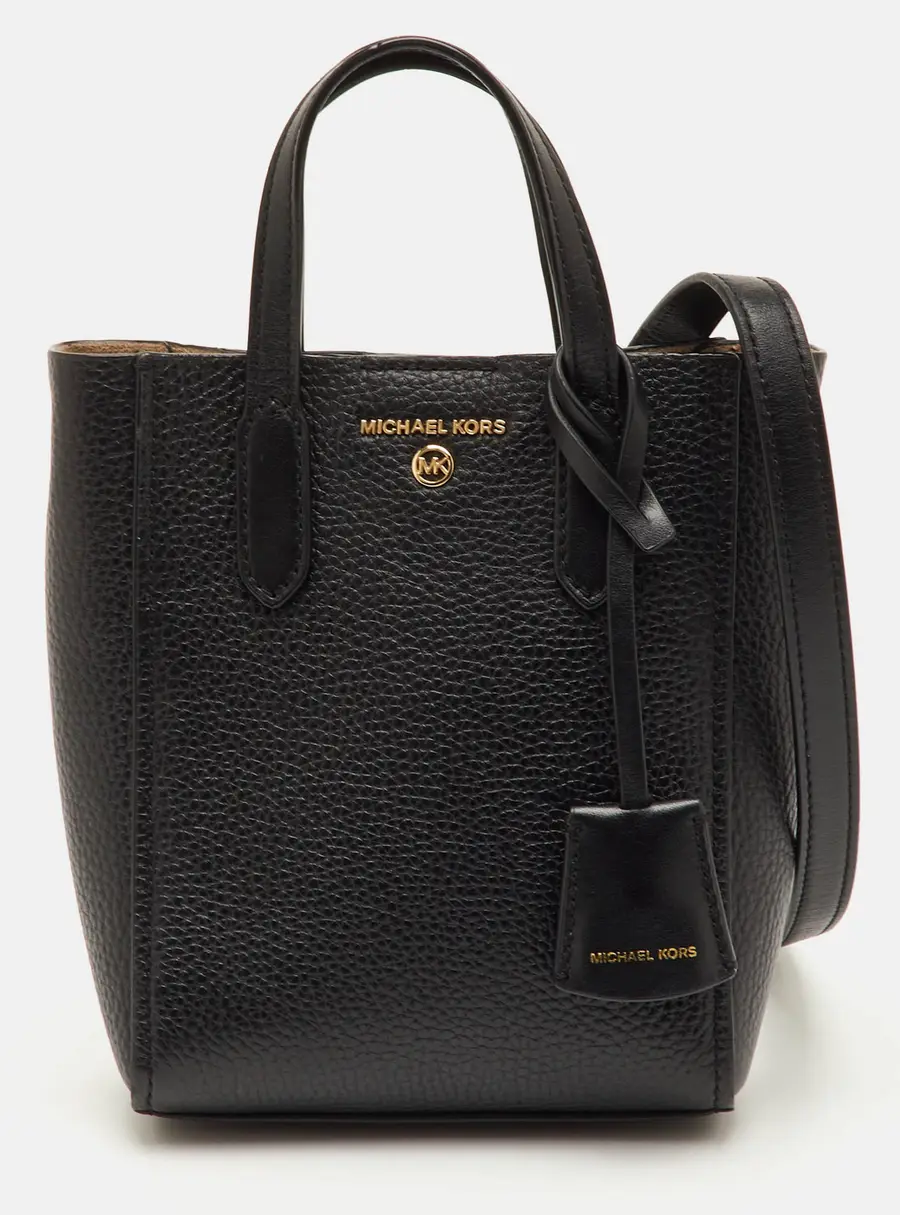 Michael Kors Sinclair Extra Small Black Leather Crossbody Tote
