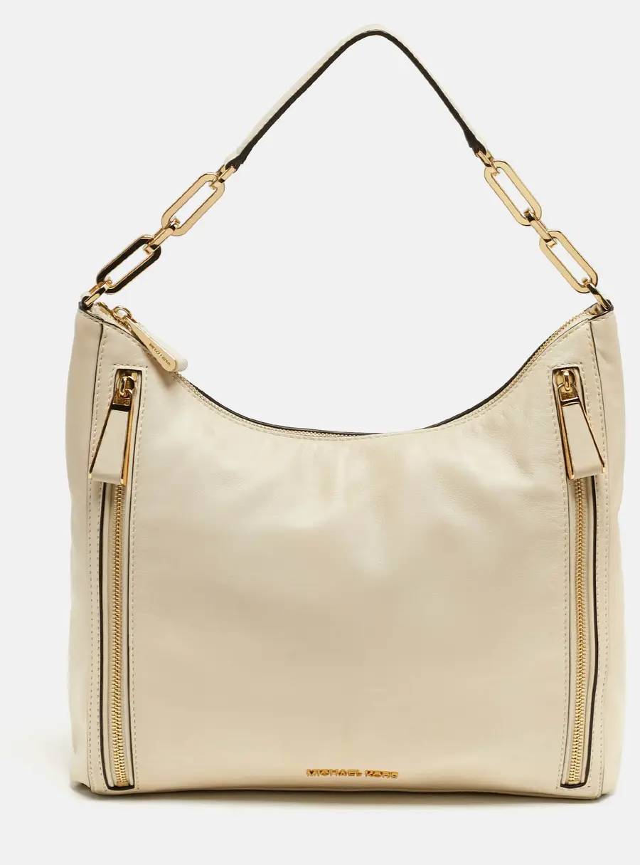 Michael Kors Matilda Ivory Leather Shoulder Bag