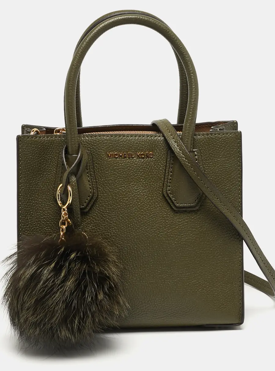Michael Kors Mercer Small olive Green Leather Tote