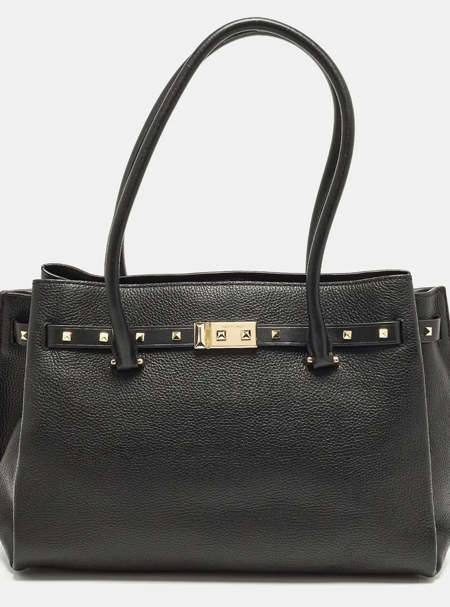 Michael Kors Addison Large Black Leather Tote