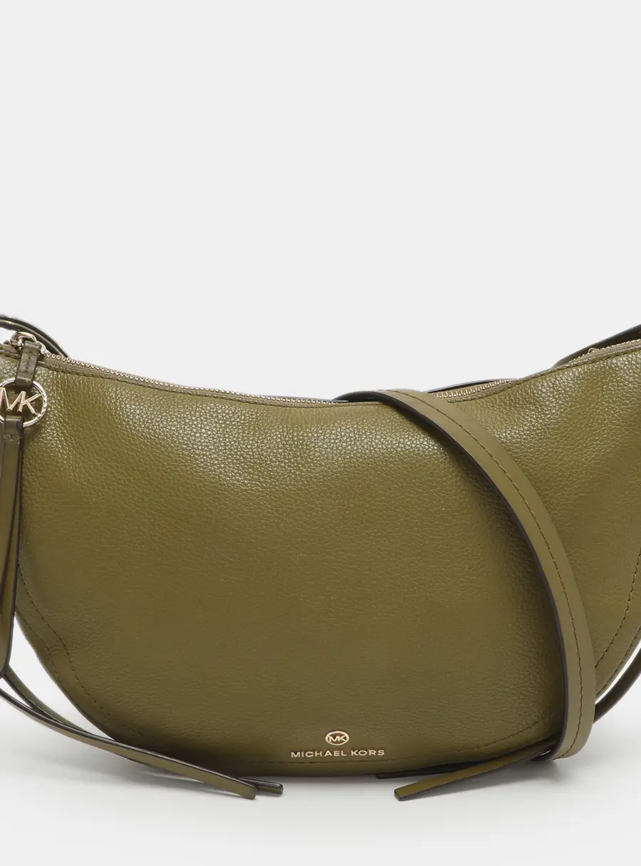 Michael Kors Camden Green Leather Shoulder Bag