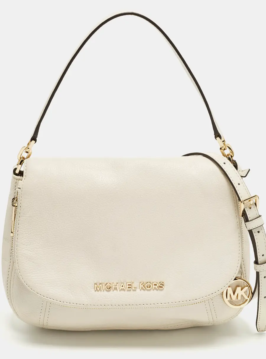 Michael Kors Bedford Off White Leather Shoulder Bag