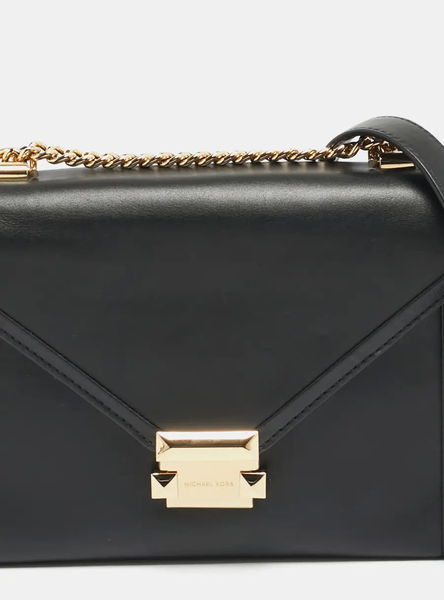 Michael Kors Whitney Large Black Leather Shoulder Bag