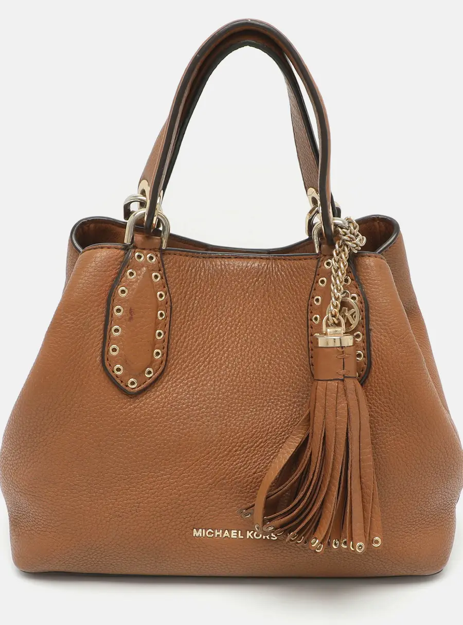 Michael Kors Brooklyn Small Brown Leather Tote