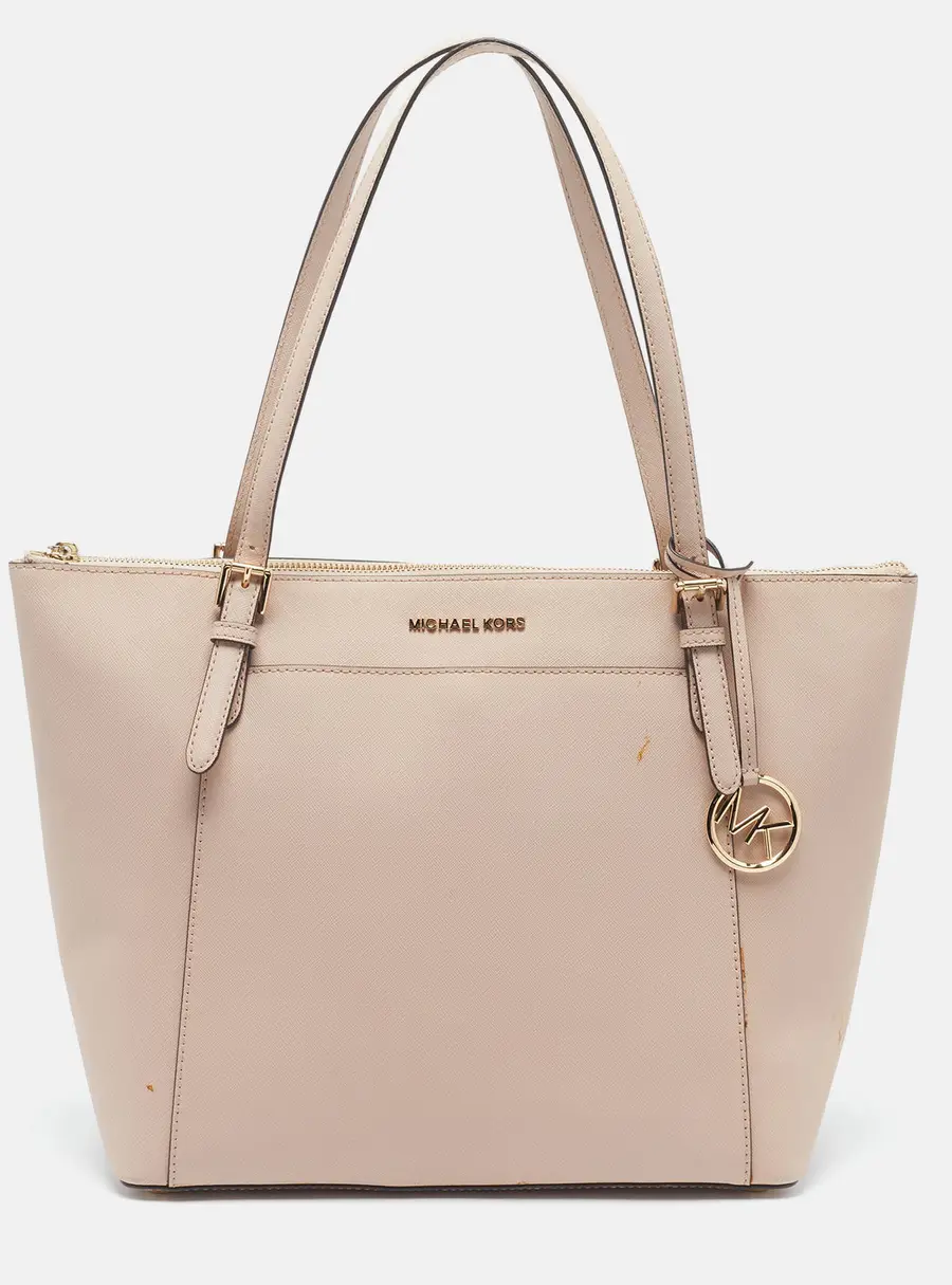 Michael Kors Ciara Large Pink Saffiano Leather Tote