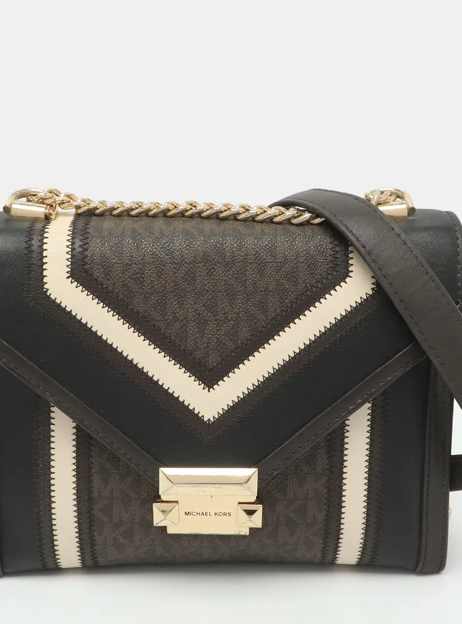 Michael Kors Whitney Multicolor Signature Coated Canvas and Leather Shoulder Bag