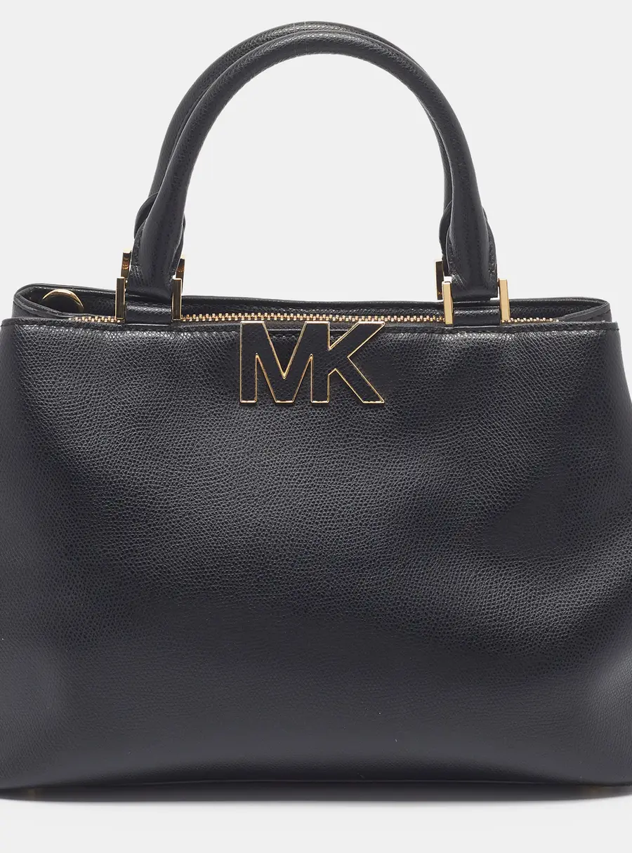 Michael Kors Florence Medium Black Leather Satchel