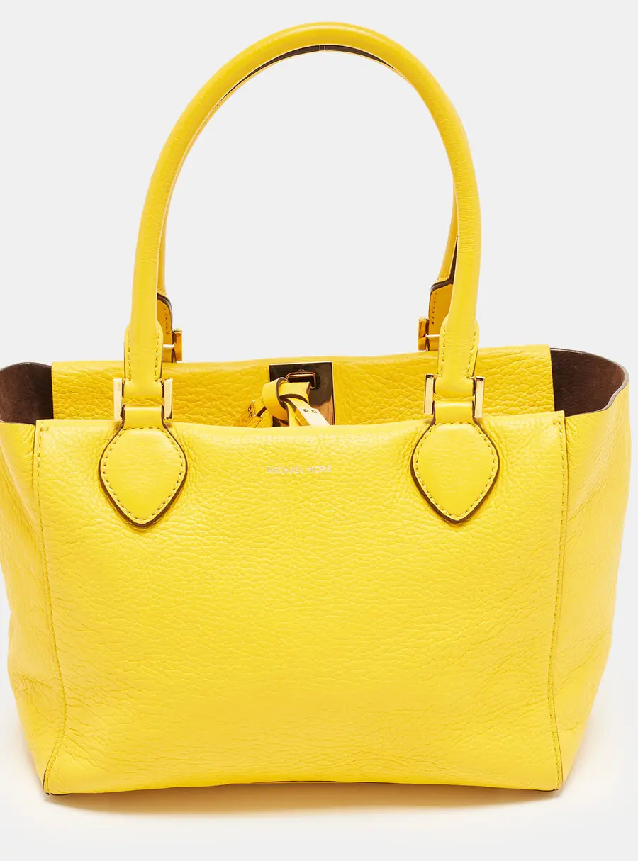 Michael Kors Miranda Yellow Leather Tote