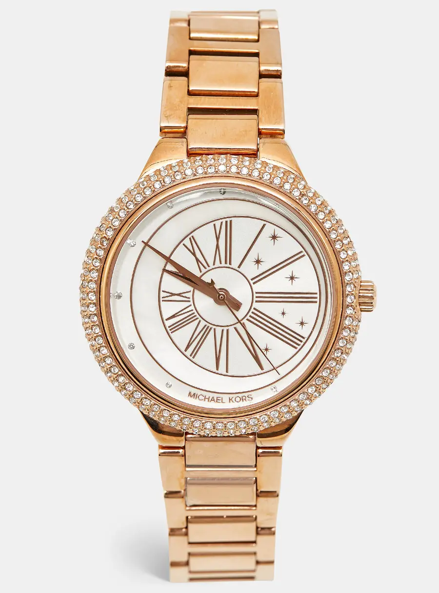 Michael Kors Taryn MK6551 Mother Of Pearl Dial Gold Tone Stainless Steel Women's Wristwatch 40 mm