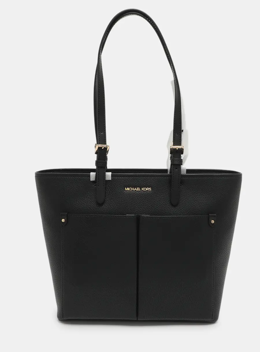 Michael Kors Jet Set Travel Medium Black Double Pocket Tote