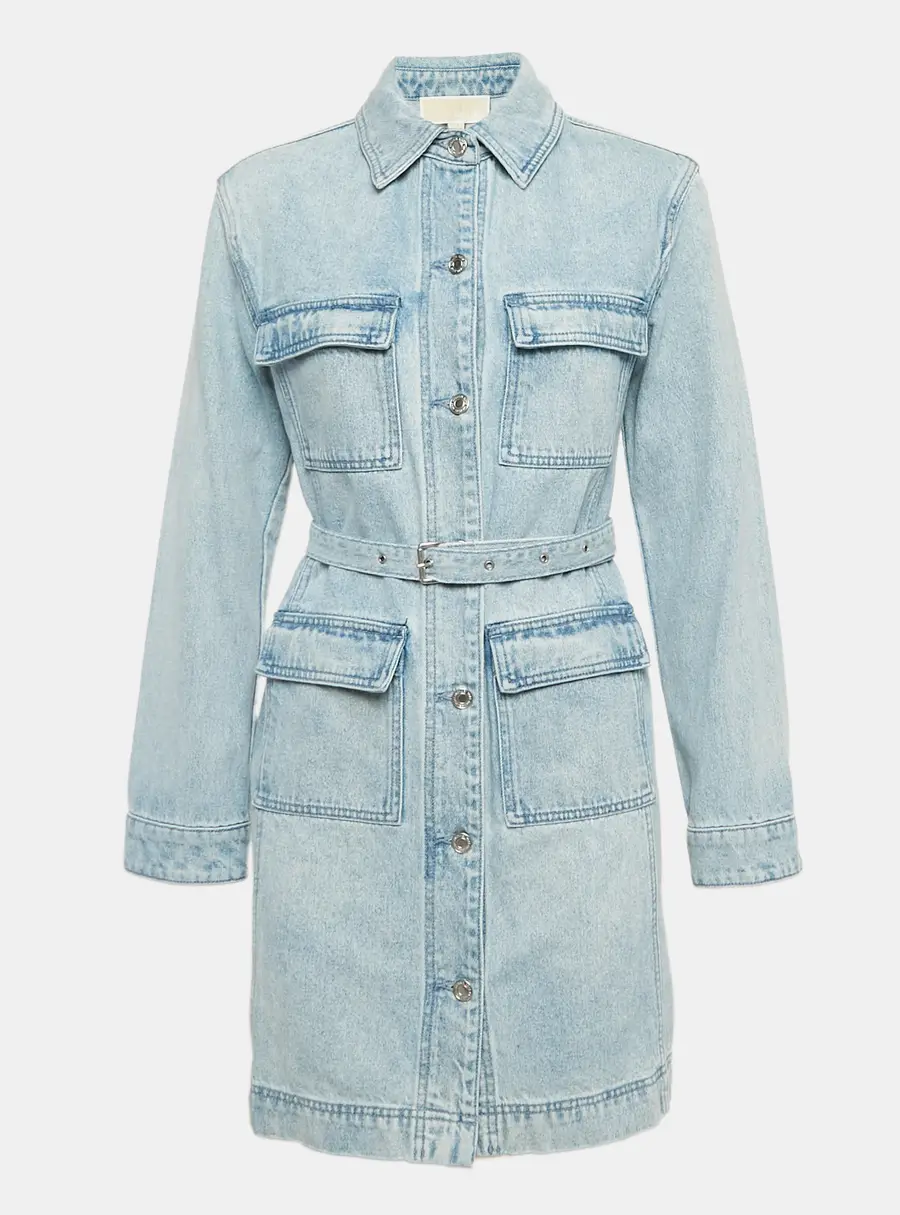 MICHAEL Michael Kors Blue Denim Mini Dress S