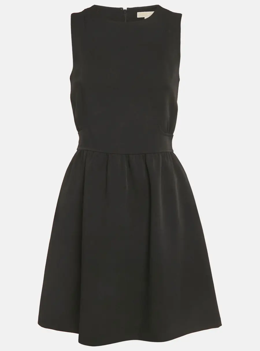 MICHAEL Michael Kors Black Crepe Sleeveless Mini Dress S