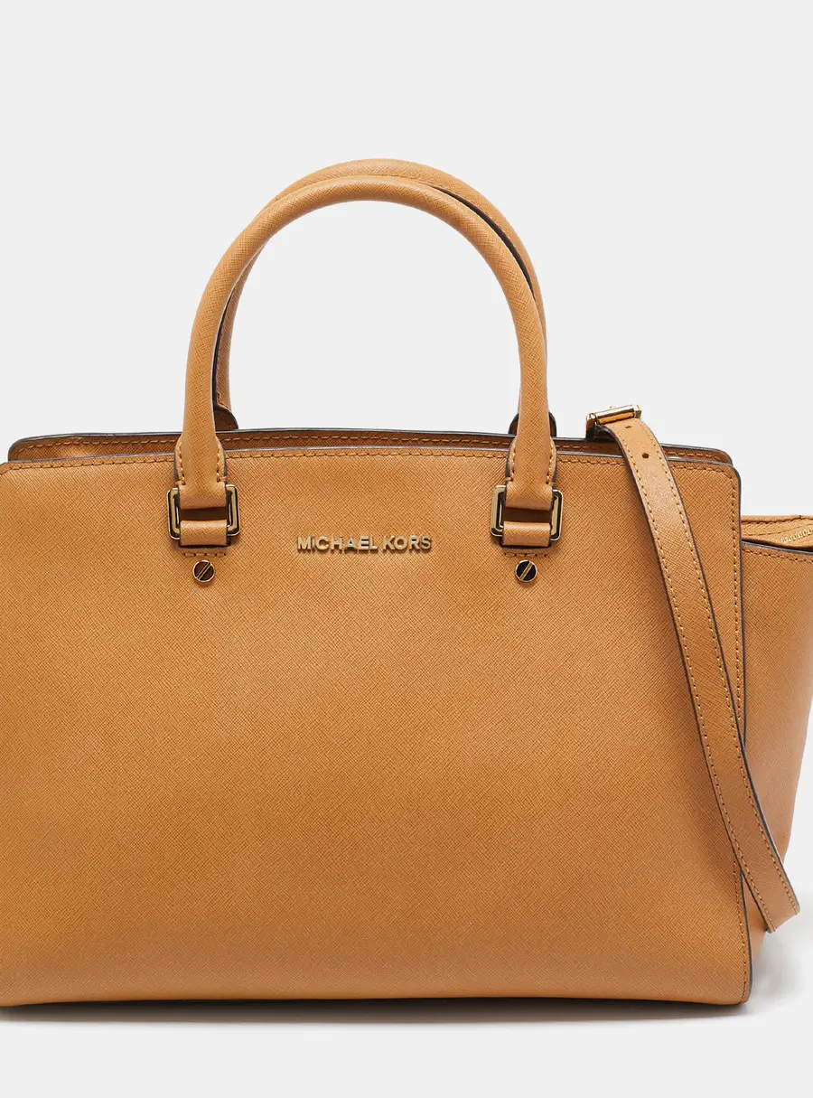MICHAEL Michael Kors Selma Beige Leather Tote Bag