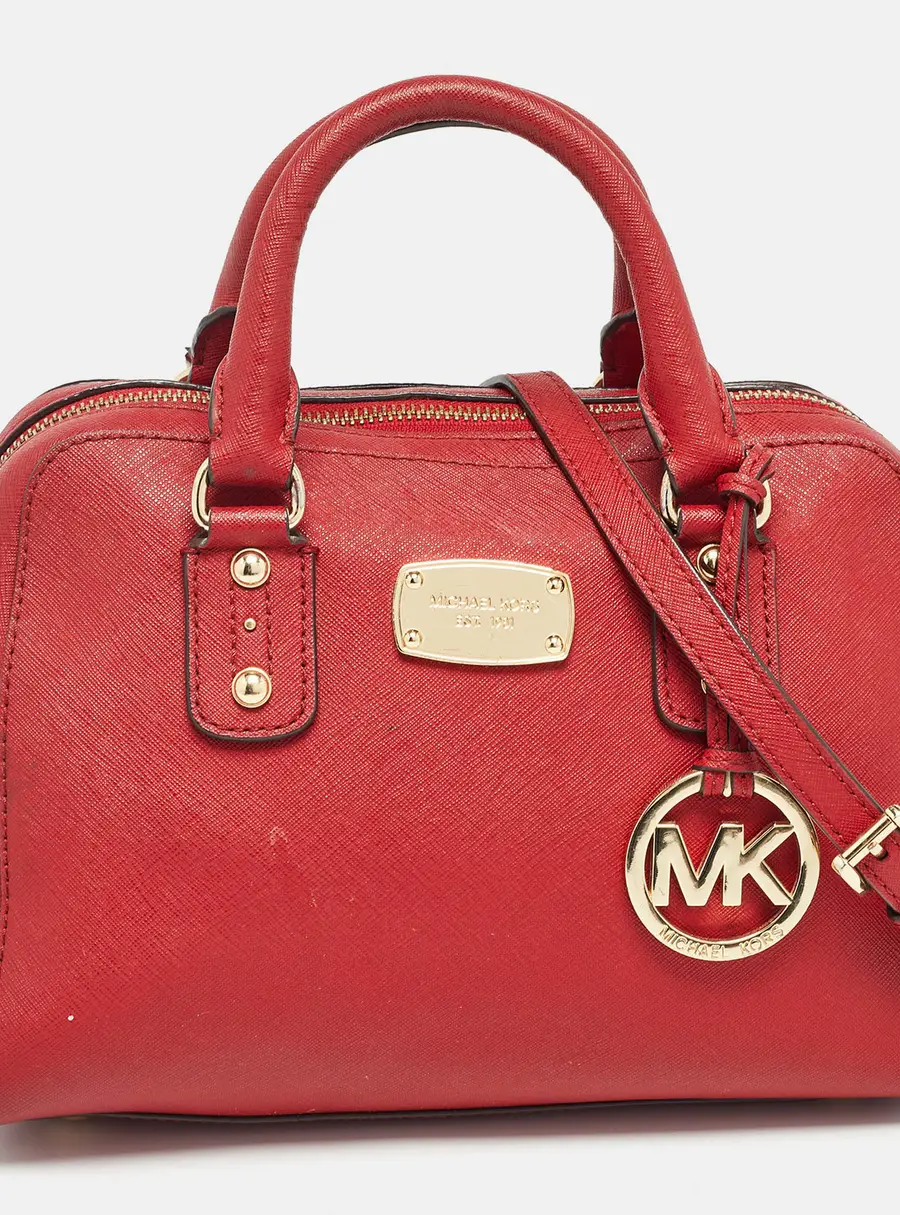 MICHAEL Michael Kors Red Leather Satchel